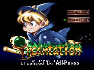 Incantation title screen for Super Nintendo